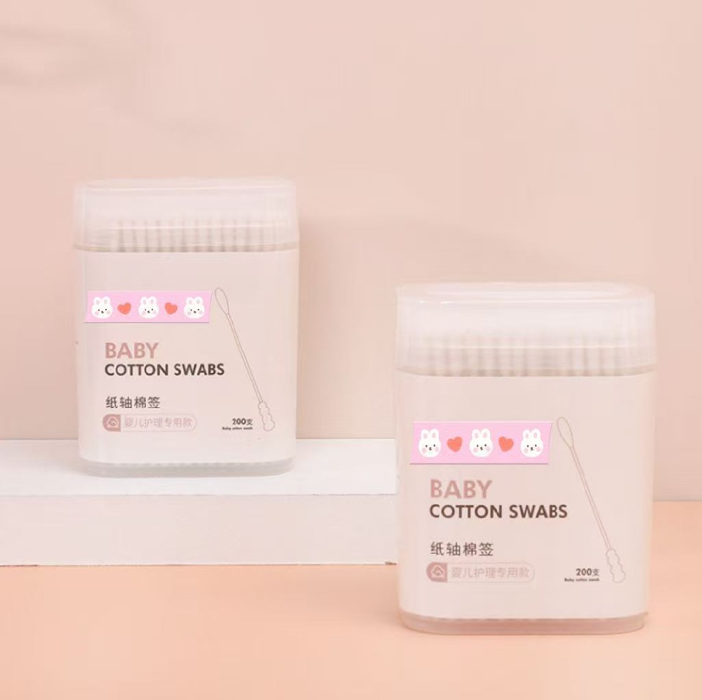 宝妈囤货刚需！200支磨砂盒装婴儿细轴棉棒，母婴店批发源头工厂直供